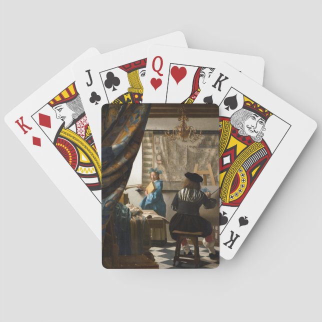 Johannes Vermeer - The Allegory of Painting Poker Cards (Back)