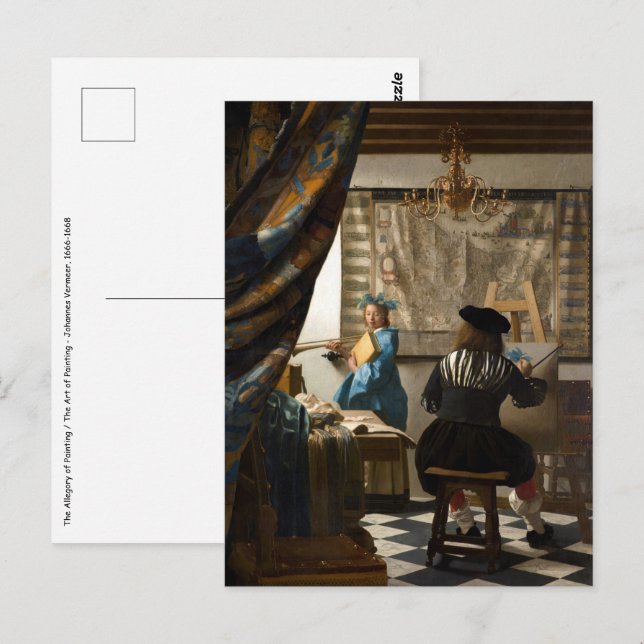 Johannes Vermeer - The Allegory of Painting Postcard (Front/Back)