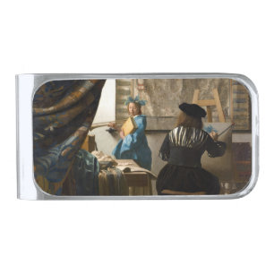 Johannes Vermeer - The Allegory of Painting Silver Finish Money Clip