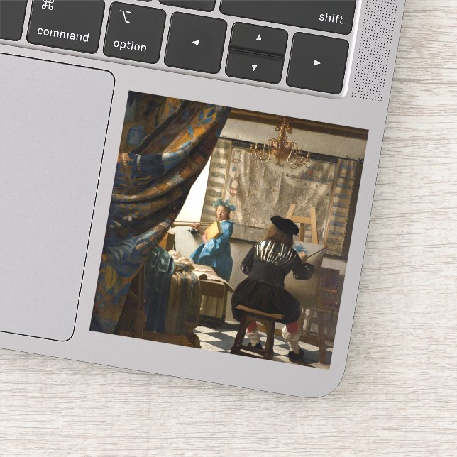 Johannes Vermeer - The Allegory of Painting Sticker (Detail)
