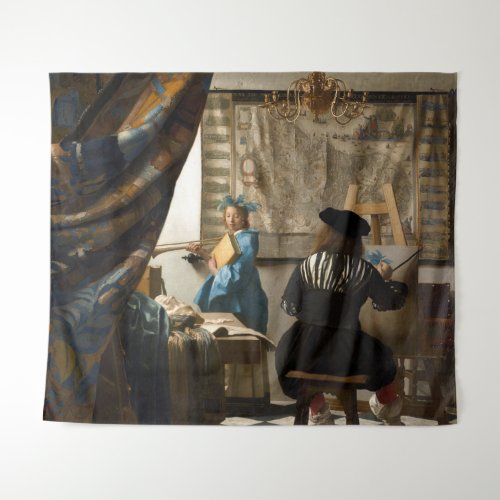 Johannes Vermeer _ The Allegory of Painting Tapestry