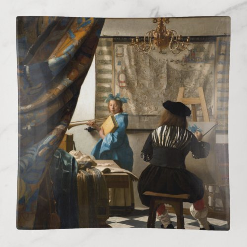 Johannes Vermeer _ The Allegory of Painting Trinket Tray