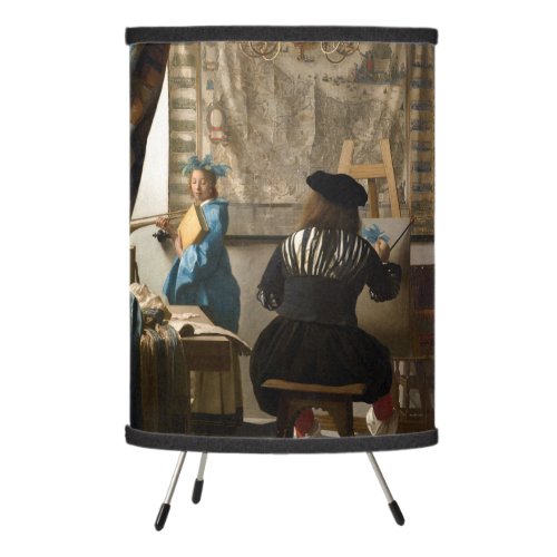 Johannes Vermeer _ The Allegory of Painting Tripod Lamp