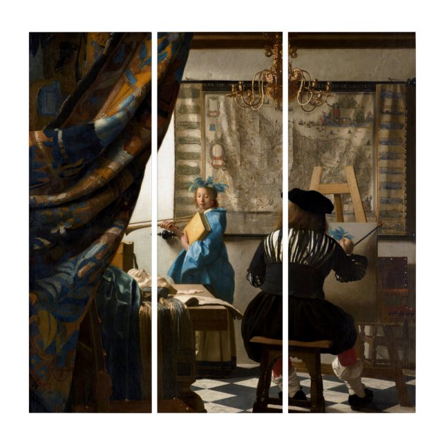 Johannes Vermeer - The Allegory of Painting Triptych (Front)