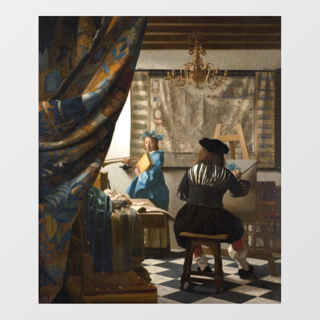 Johannes Vermeer - The Allegory of Painting Wall Decal (Front)