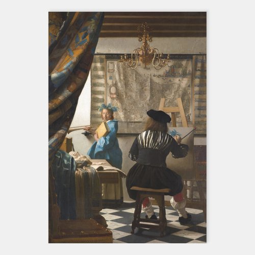 Johannes Vermeer _ The Allegory of Painting Wrapping Paper Sheets