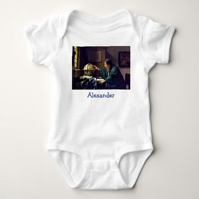 Johannes Vermeer - The Astronomer Baby Bodysuit (Front)