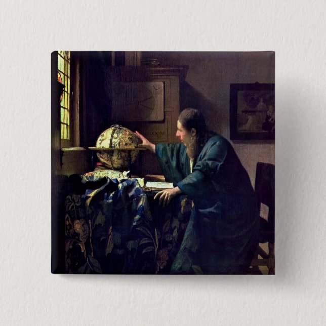 Johannes Vermeer - The Astronomer Button (Front)