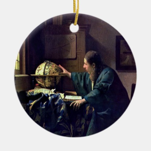 Johannes Vermeer _ The Astronomer Ceramic Ornament