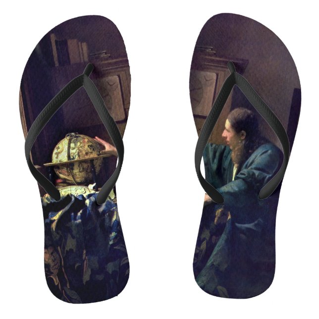 Johannes Vermeer - The Astronomer Flip Flops (Footbed)
