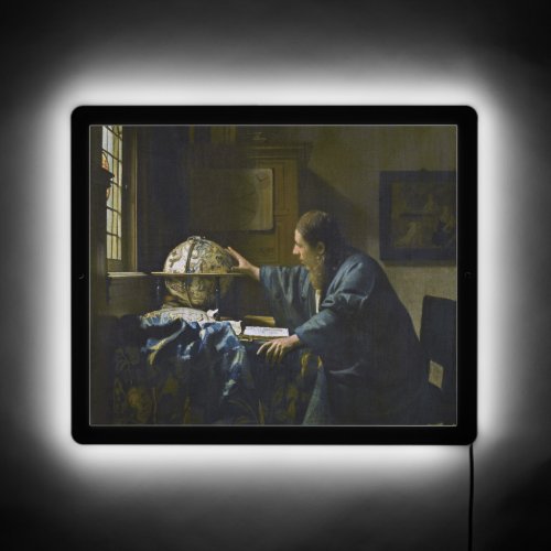 Johannes Vermeer _ The Astronomer LED Sign