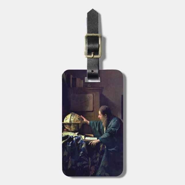 Johannes Vermeer - The Astronomer Luggage Tag (Front Vertical)