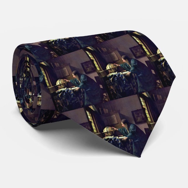 Johannes Vermeer - The Astronomer Neck Tie (Rolled)