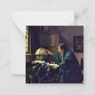 Johannes Vermeer - The Astronomer Note Card