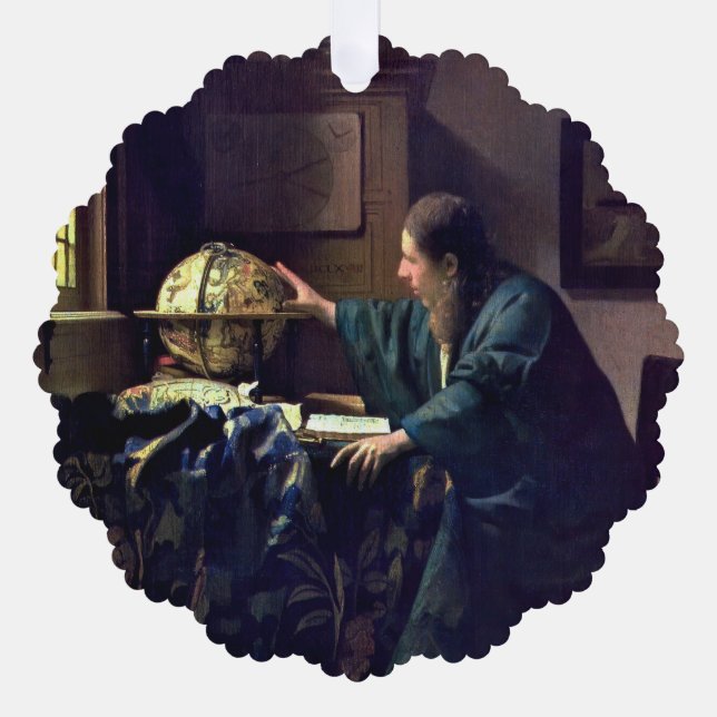 Johannes Vermeer - The Astronomer Ornament Card (Front)