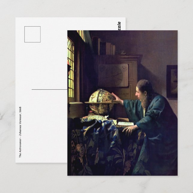 Johannes Vermeer - The Astronomer Postcard (Front/Back)
