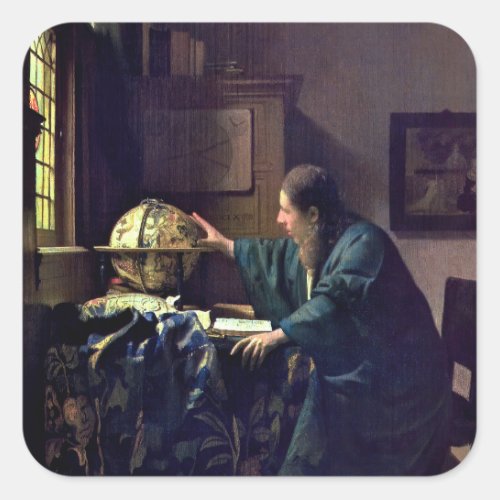 Johannes Vermeer _ The Astronomer Square Sticker