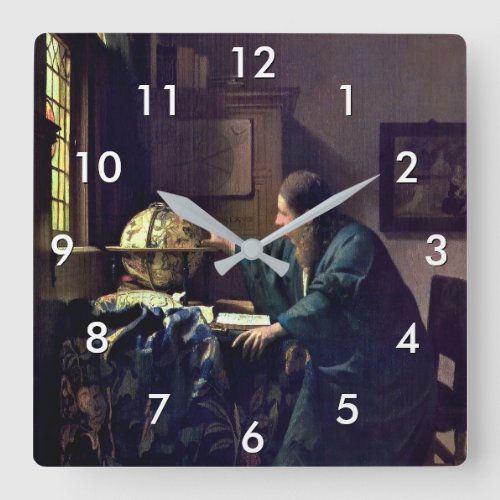 Johannes Vermeer _ The Astronomer Square Wall Clock