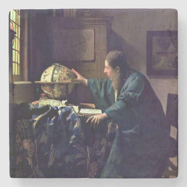 Johannes Vermeer - The Astronomer Stone Coaster (Front)