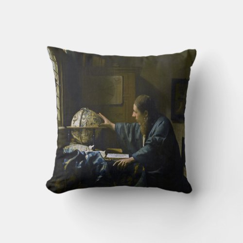 Johannes Vermeer _ The Astronomer Throw Pillow