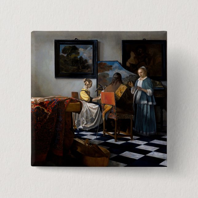 Johannes Vermeer - The Concert Button (Front)