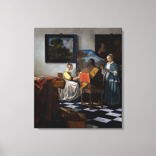 Johannes Vermeer - The Concert Canvas Print