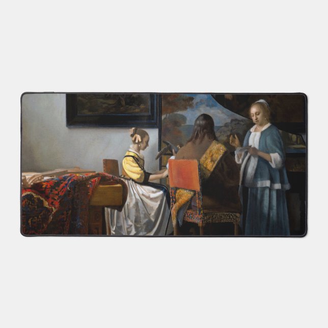Johannes Vermeer - The Concert Desk Mat (Front)