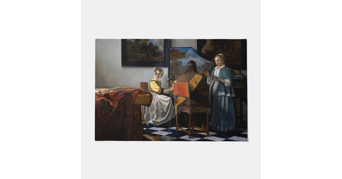 Johannes Vermeer The Concert Doormat Zazzle