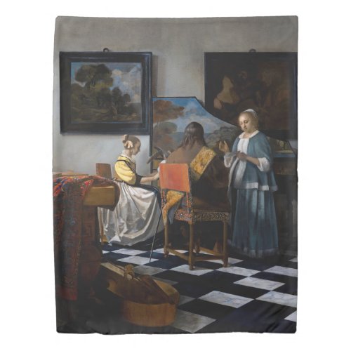 Johannes Vermeer _ The Concert Duvet Cover