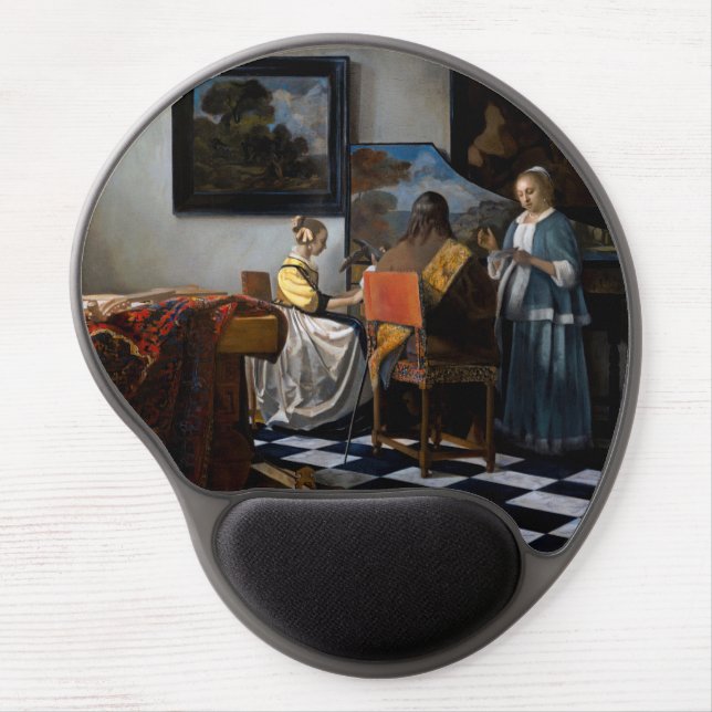 Johannes Vermeer - The Concert Gel Mouse Pad (Front)
