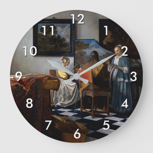 Johannes Vermeer _ The Concert Large Clock