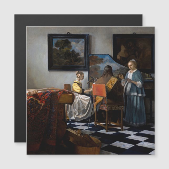 Johannes Vermeer - The Concert Magnetic Card (Front/Back)