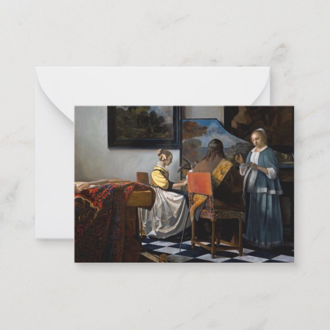 Johannes Vermeer - The Concert Note Card (Front)