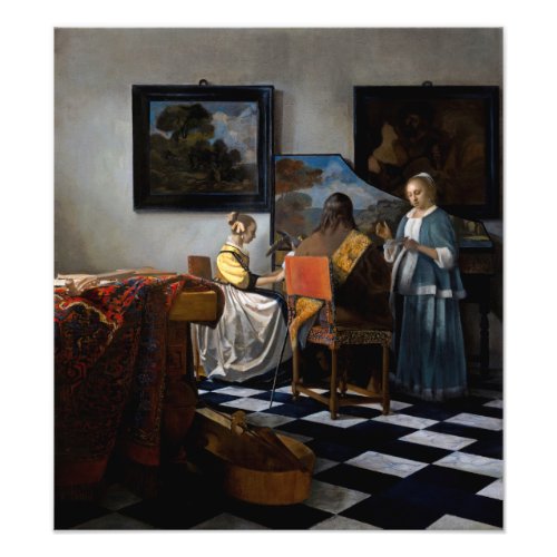 Johannes Vermeer _ The Concert Photo Print