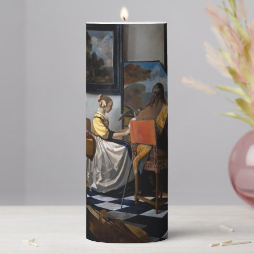 Johannes Vermeer _ The Concert Pillar Candle