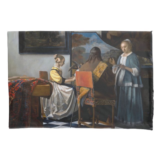 Johannes Vermeer - The Concert Pillow Case (Front)