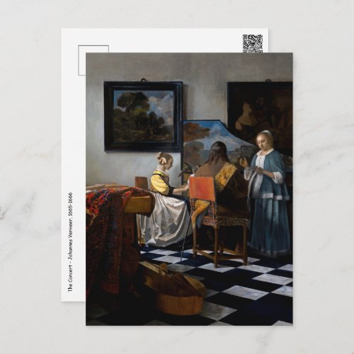 Johannes Vermeer _ The Concert Postcard