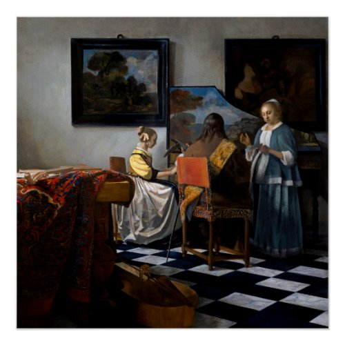 Johannes Vermeer _ The Concert Poster