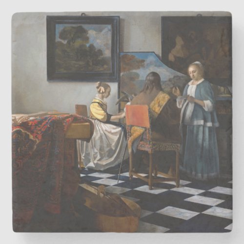 Johannes Vermeer _ The Concert Stone Coaster