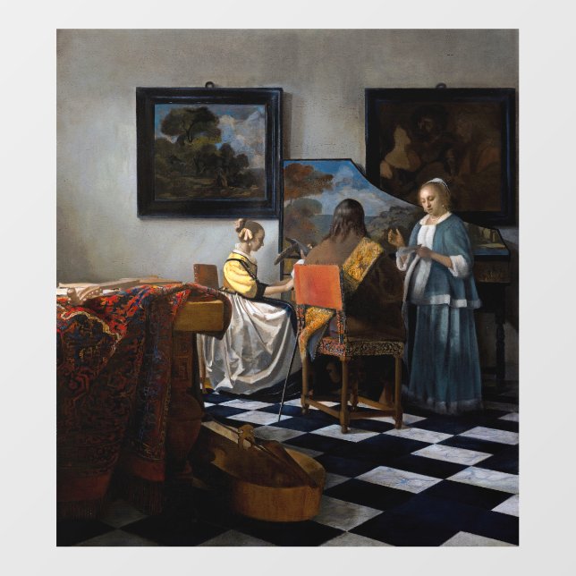 Johannes Vermeer - The Concert Wall Decal (Front)