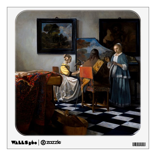 Johannes Vermeer - The Concert Wall Decal (Front)