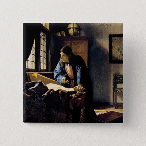 Johannes Vermeer _ The Geographer Button