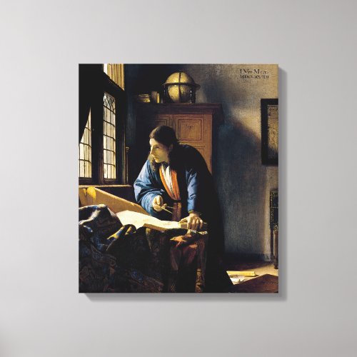 Johannes Vermeer _ The Geographer Canvas Print