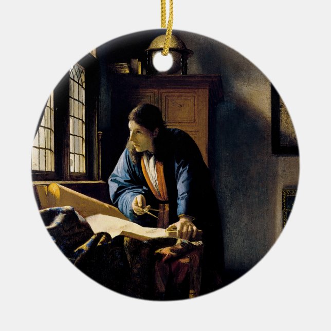 Johannes Vermeer - The Geographer Ceramic Ornament (Front)