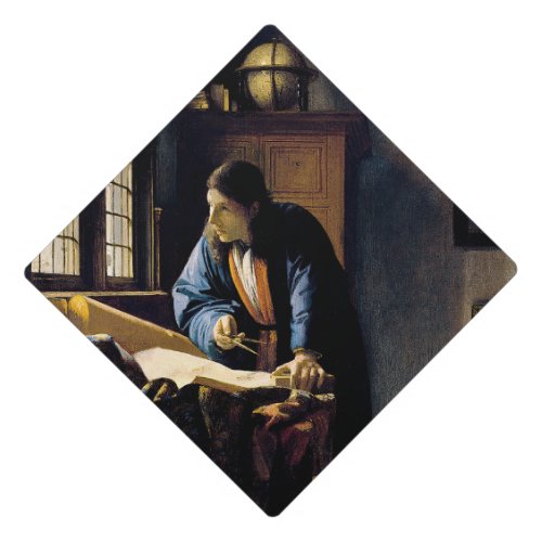 Johannes Vermeer _ The Geographer Graduation Cap Topper