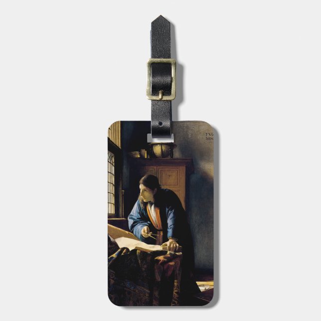 Johannes Vermeer - The Geographer Luggage Tag (Front Vertical)