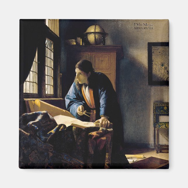 Johannes Vermeer - The Geographer Magnet (Front)