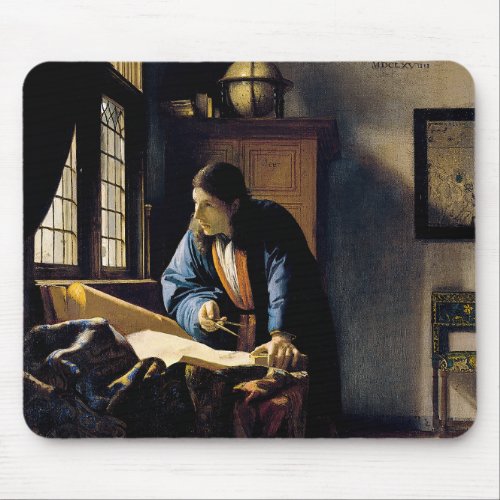 Johannes Vermeer _ The Geographer Mouse Pad