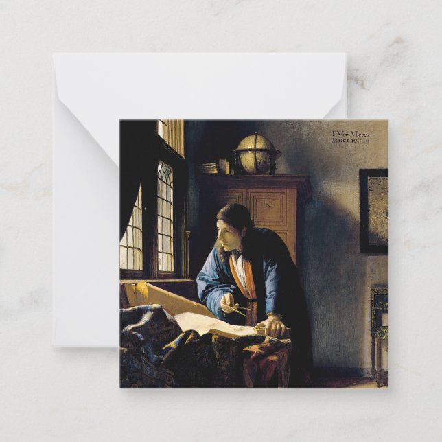 Johannes Vermeer - The Geographer Note Card (Front)