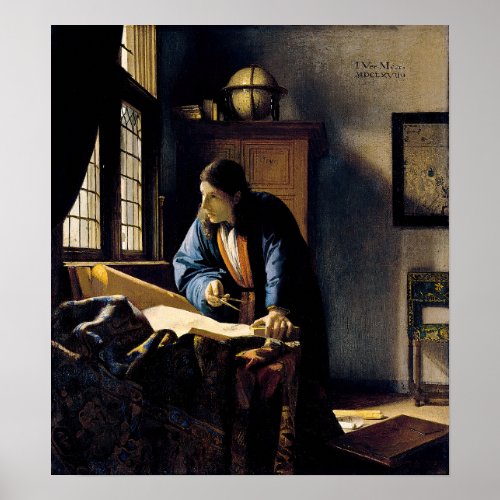 Johannes Vermeer _ The Geographer Poster